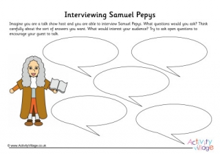 Samuel Pepys Interview Worksheet