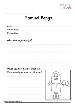 Samuel Pepys Worksheet