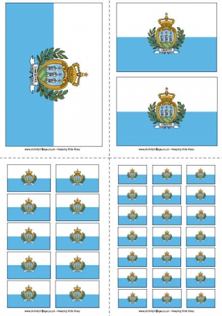 San Marino Flag Printable