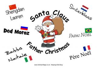 Santa Claus Around the World Poster