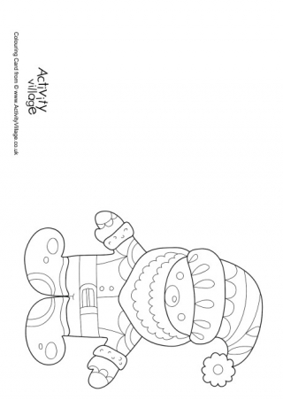 Santa Claus Colouring Card