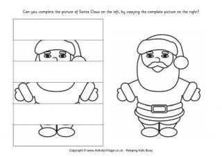 Complete the Picture of Santa Claus Puzzle