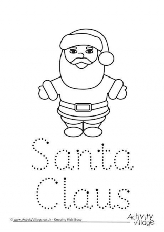 Santa Claus Word Tracing