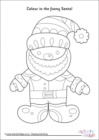 Santa Colouring Page