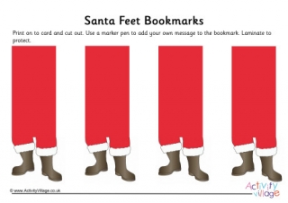 Santa Feet Bookmarks