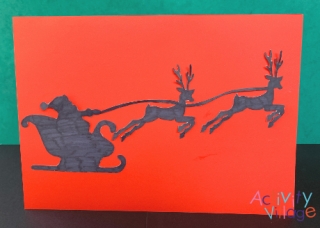 Santa on his Sleigh Card