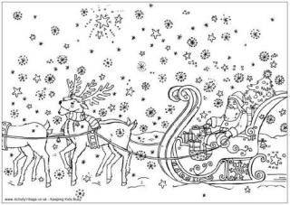 Detailed Christmas Coloring Pages Reindeer Colouring Pages