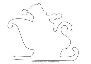 Santa and His Sleigh Template