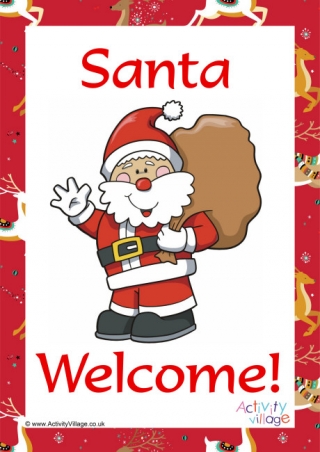 Santa Welcome Sign