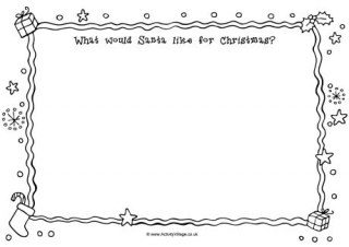 Santa's Christmas Present Doodle Page