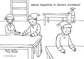 Santa's Workshop Doodle Page