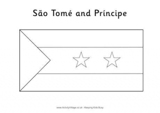 Sao Tome and Principe Flag Colouring Page