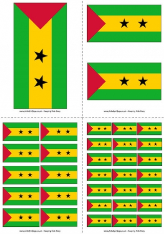 Sao Tome and Principe Flag Printable