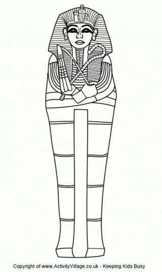 Sarcophagus Colouring Page