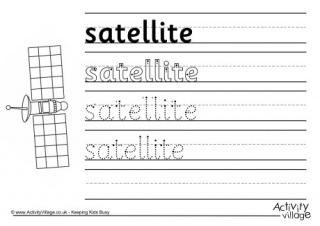 Satellite Handwriting Worksheet