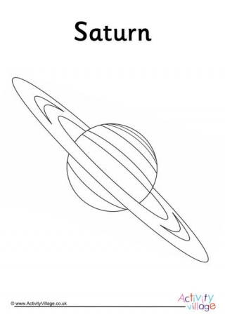 Saturn Colouring Page