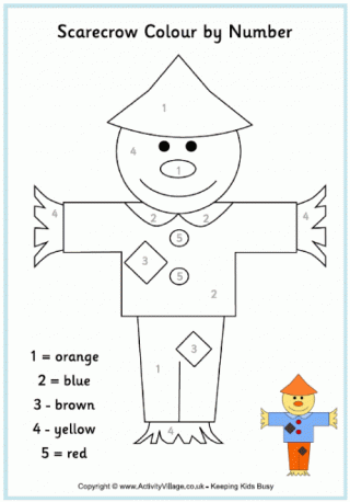 Scarecrow Colour by Number