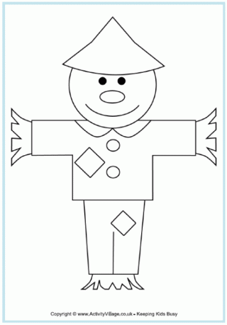 Scarecrow Colouring Page