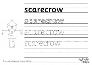 Scarecrow Handwriting Worksheet