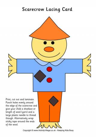 Scarecrow Lacing Card
