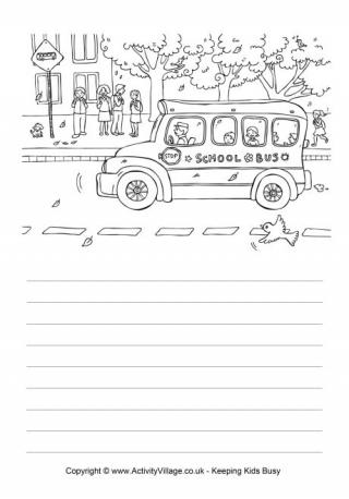 School Bus Story Paper