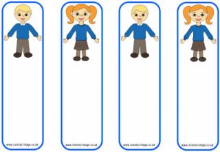 School Children Bookmarks - Blank