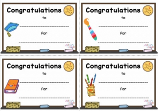 School Congratulations Certificate Pack