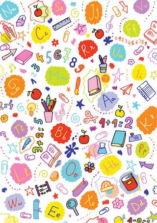 School Doodles Scrapbook Paper