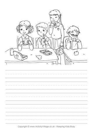 School Lunch Story Paper
