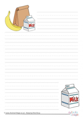 School Lunch Writing Paper