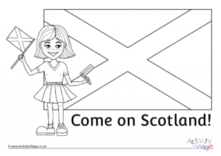 Scotland Supporter Colouring Page 2