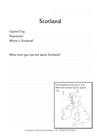 Scotland Worksheet
