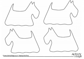 Scottie Dog Template - Small