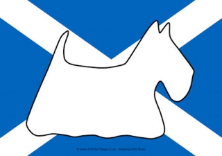 Scottie Dog Writing Frame Flag