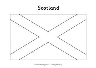 Scotland Flag Colouring Page