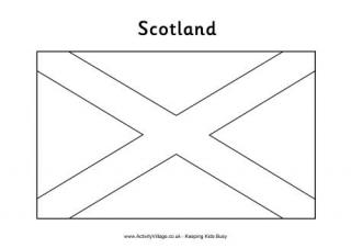 Scotland Flag Colouring Page