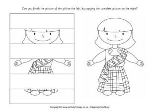 Complete the Scottish Girl Puzzle