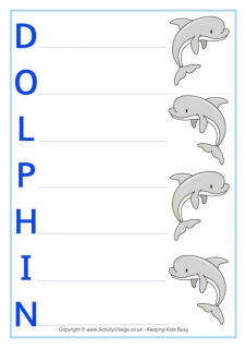 Sea Creature Acrostic Poem Printables