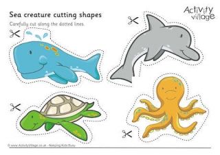 Sea Creature Cutting Shapes