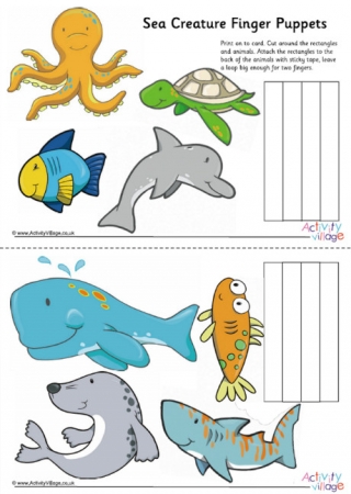 Sea Creature Finger Puppets