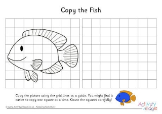 Sea Creature Grid Copy Puzzles