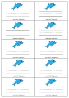 Sea Creature Name Badges