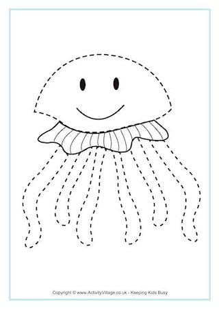 Sea Creature Tracing Pages