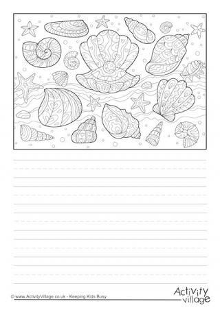 Sea Shells Story Paper