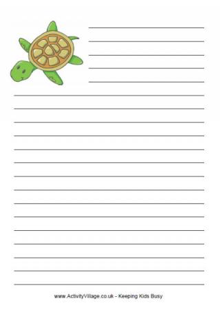 Sea Turtle Writing Paper