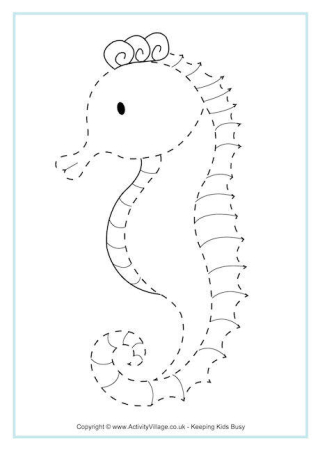 Sea Creature Tracing Pages