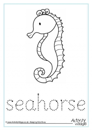 Seahorse Word Tracing