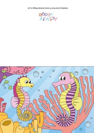 Seahorses Scene Card