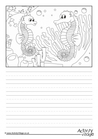 Seahorses Scene Story Paper