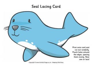 Seal Lacing Card